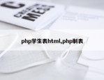 php学生表html,php制表