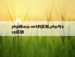 php和asp.net的区别,php与asp区别